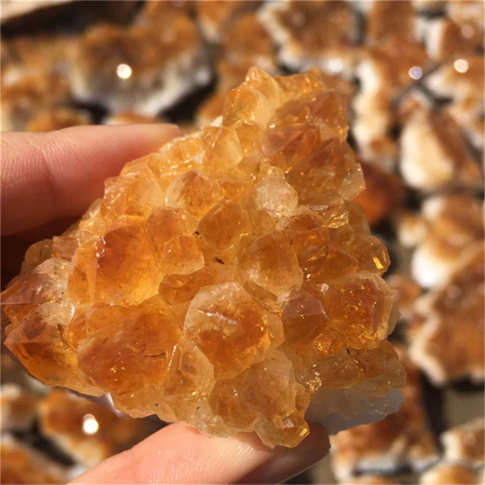 

Wholesale Feng Shui Druzy Geode Natural Quartz Citrine Cluster Crystals Healing Gems Stones For Home Decoration