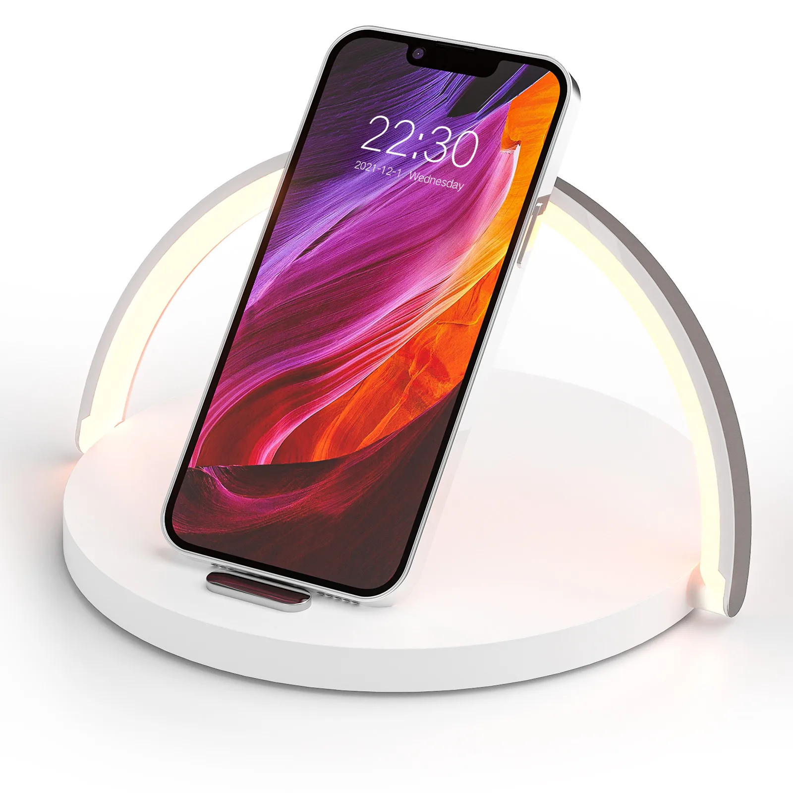 Wireless Charger Table Lamp Bedroom Lamp Support for IPhone Samsung Huawei Xiaomi Adjustable Angle Touch Switch