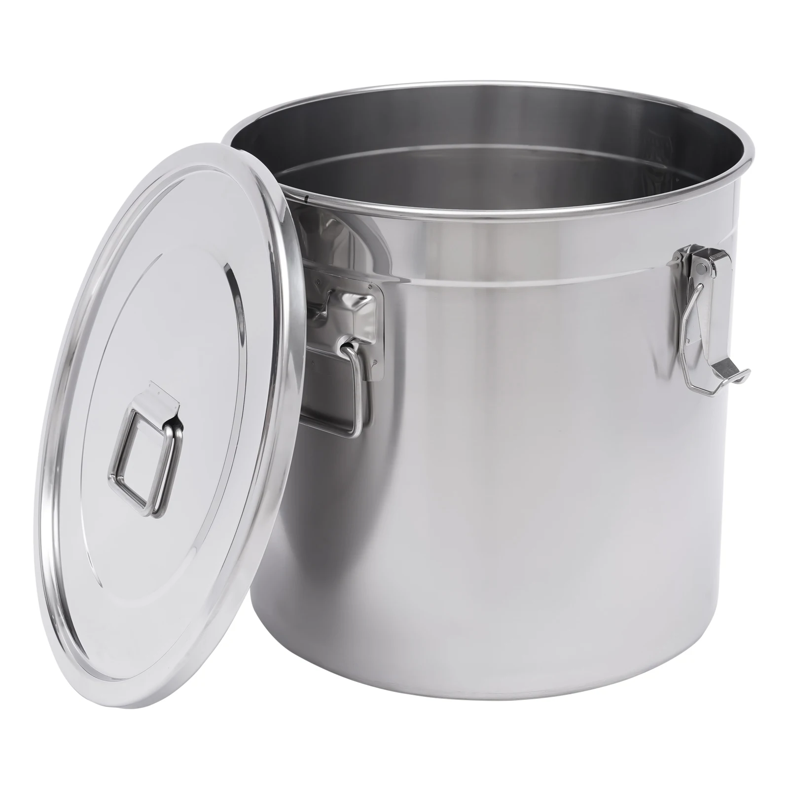 Stainless Steel Storage Bucket Multifunctional Airtight Sealable Containers with Lids for Kitchen Double Sealing Protection 33L