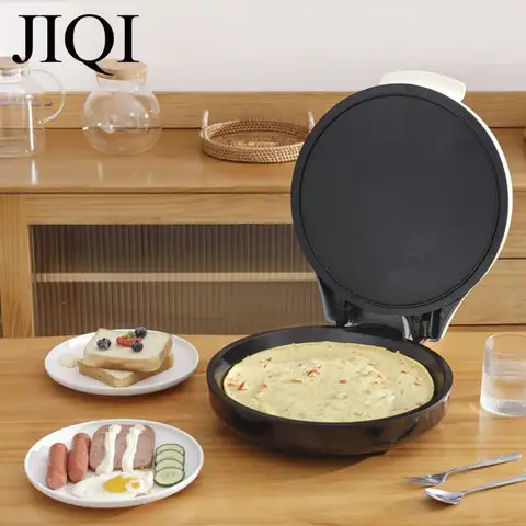 JIQI 양면 가열 베이킹 팬, 전기 프라이팬 팬케이크 만들기, 프라이팬 케이크, 피자 바베큐 기계, 자동 쿠커, 220V