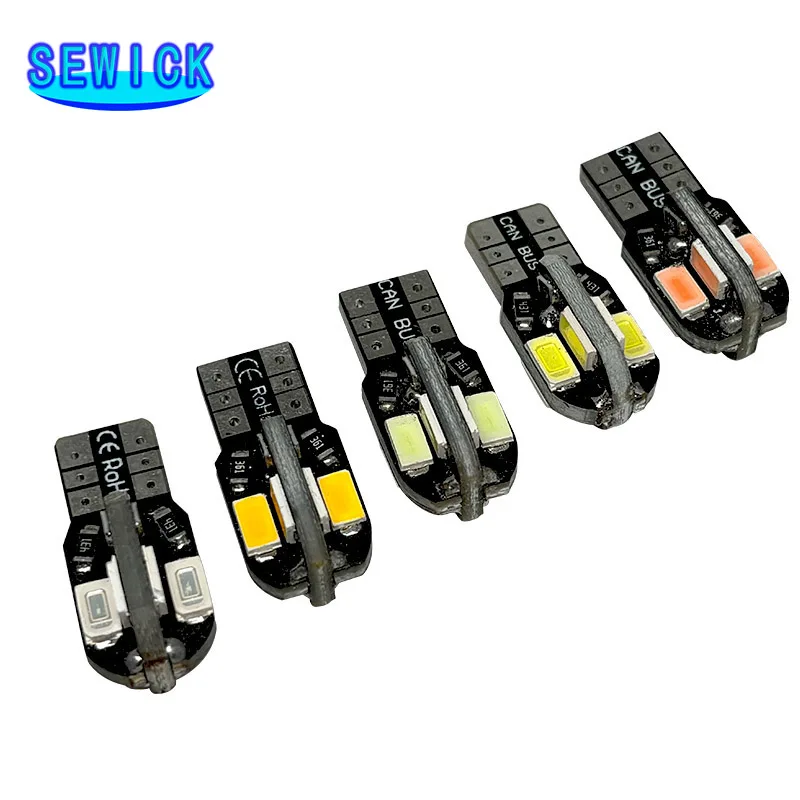 

500PCS Led Car Interior Bulb Canbus Error Free T10 White 5730 8SMD LED 12V Car Side Wedge Light White Lamp Auto Bulb Car Style