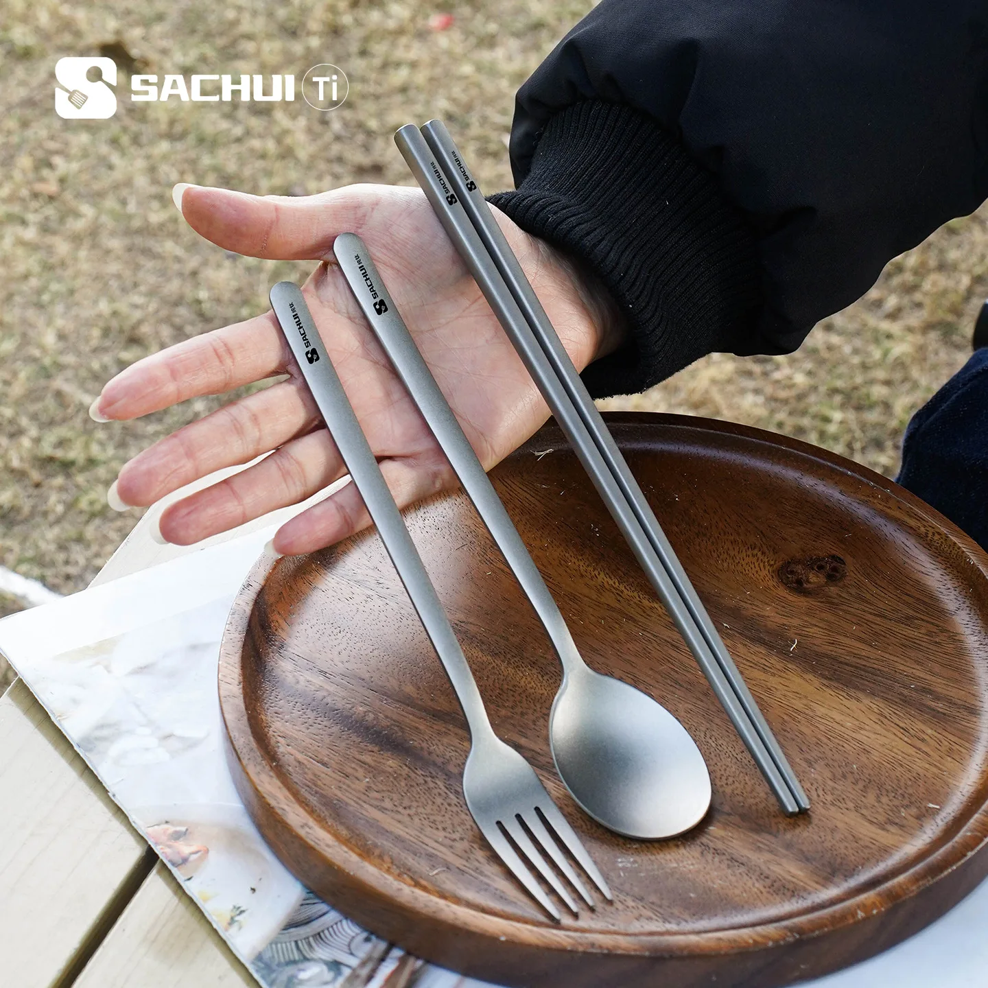 Titanium Camping Cutlery Set L - đánh giá và giá Camping Cooking And Eating Set