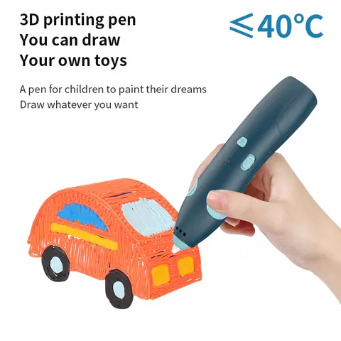 Penna da stampa 3D fai-da-te Penna 3D wireless a bassa temperatura Display digitale Penne da disegno 3D ricaricabili per bambini Giocattoli educativi Regali
