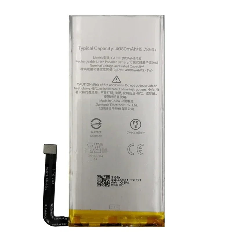 بطارية هاتف GTB1F بقدرة 4080 مللي أمبير في الساعة لهاتف HTC Google Pixel 5 Pixel5 بطارية Bateria ذات سعة كبيرة وبطاريات عالية الجودة #3