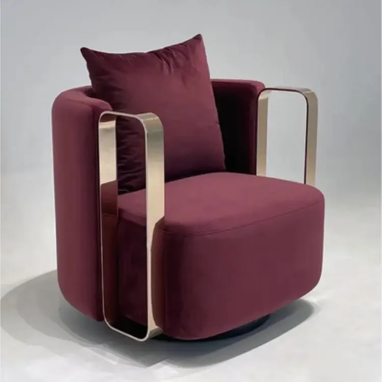

'Salon Orange or Pink Blue Velvet or Genuine Leather Home Furniture Lounge Leisure Mental Stand Accent Chairs