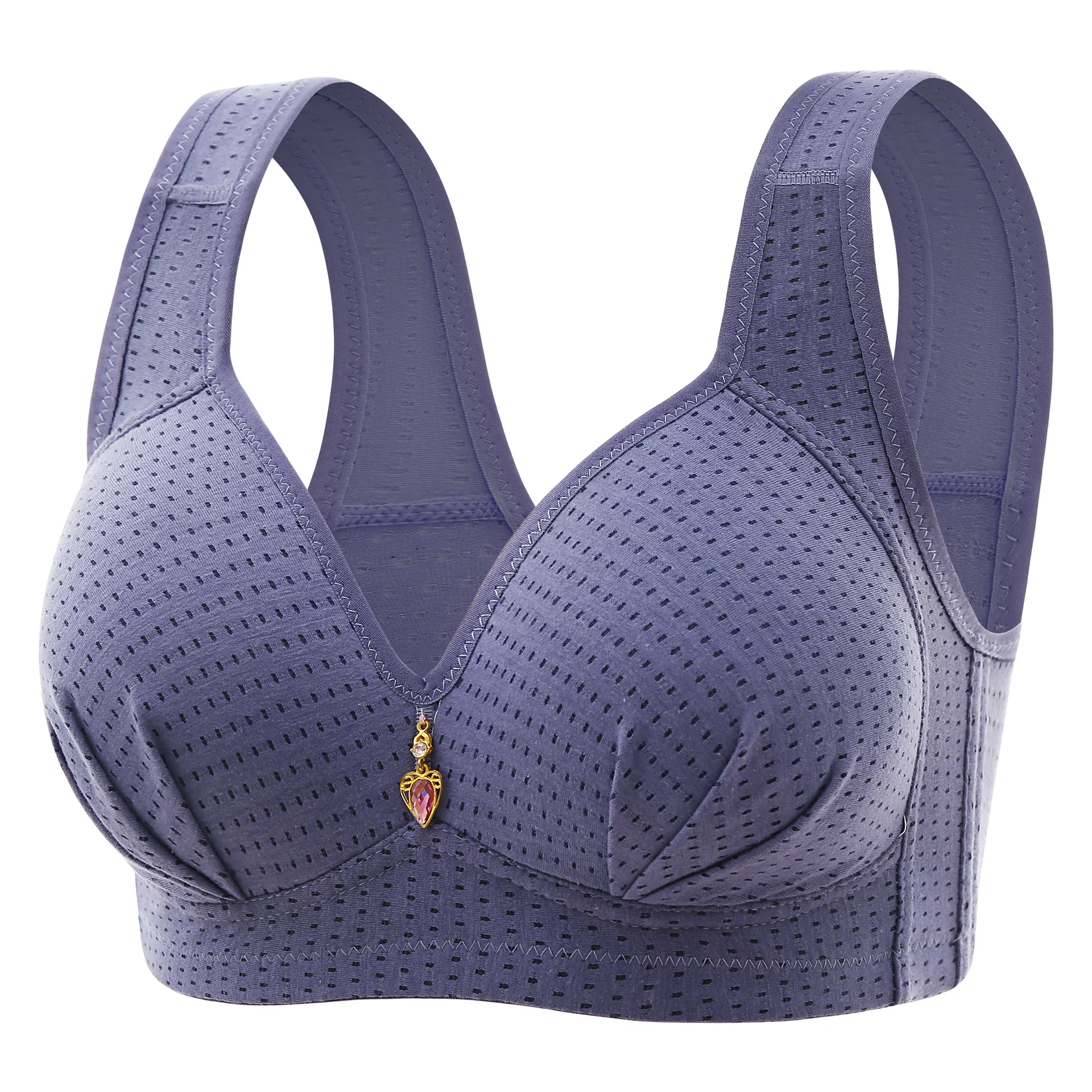 Spots Full Everyday Coverage Brassiere Lady Plus-Size Anti Sagging Thin Girls Bra Without Underwire Middle-aged Older Women's