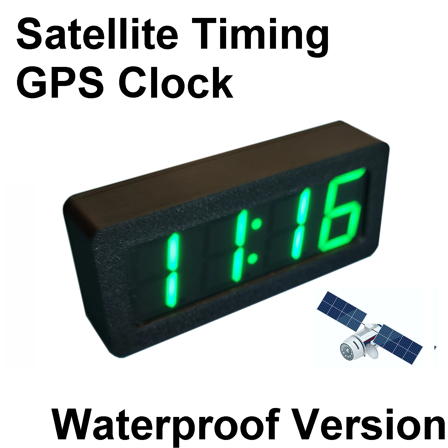 Waterproof GPS Clock Satellite Signal Timing Electronic Clock LED Digital Display Time  5V 12V CAR Motorcycles Electric Vehicles