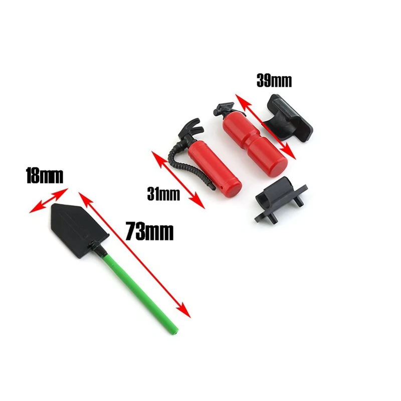1/10 Symulacja wspinaczkowa Dekoracja samochodu Symulacja Modyfikacja Części Sprzęt gaśniczy Łopata Zbiornik gazu B
