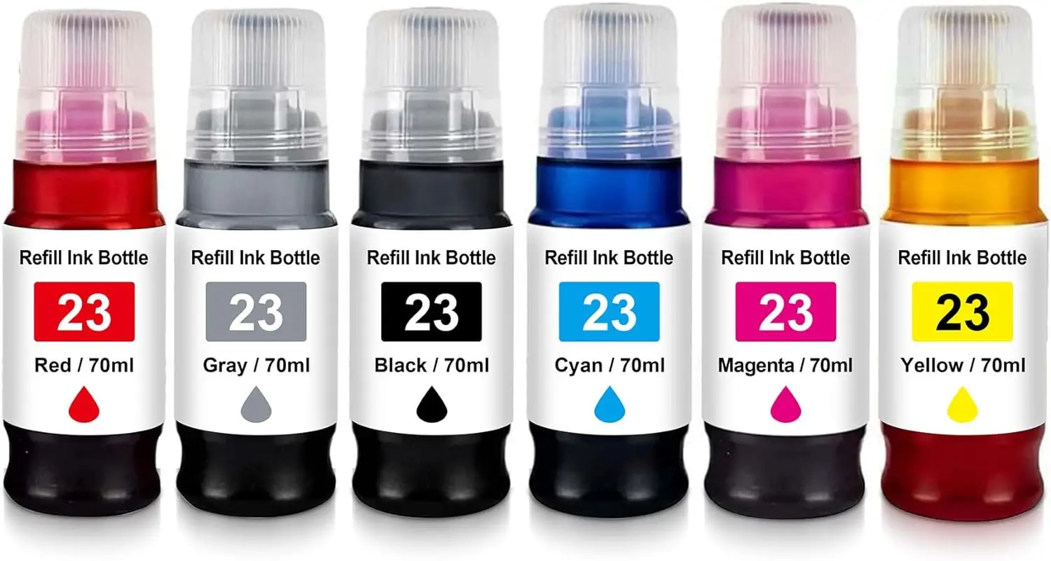 Compatible GI23 Ink Bottle Replacement for Canon GI-23 Ink Refill for Canon Pixma G620 Printer 6 Pack