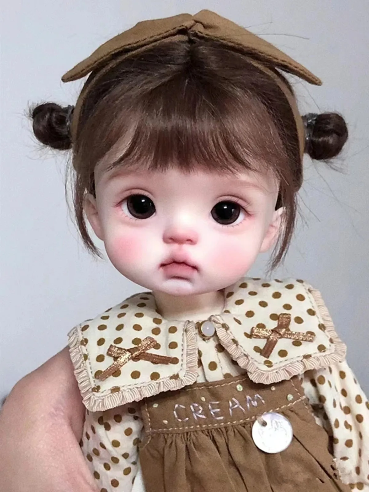 New 1/6 sd Qianqian yuanbao bjd doll with big head, resin materialmakeup, diy accessories, toys for girls