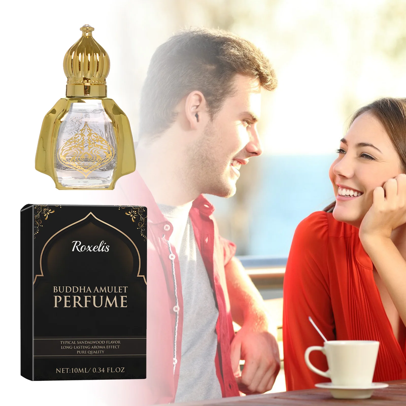 O perfume de sândalo Roxelis pode dar uma fragrância natural, fresca, charmosa e elegante por um longo tempo.