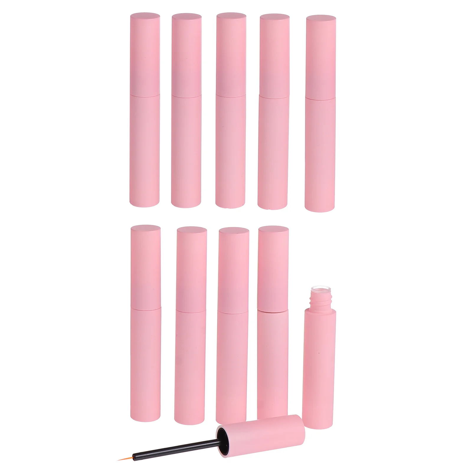 10 pcs Eye Liner Brush Empty Tube Bottle Durable Refillable For Mascara Storage Portable Container