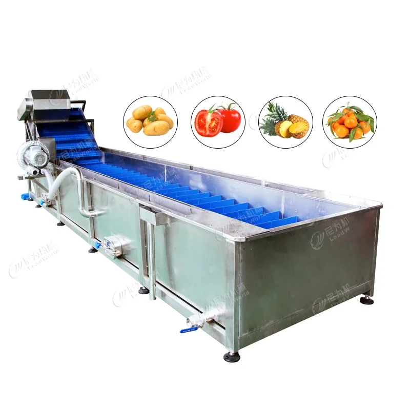 Leadworld Fruit Vegetable Cleaning Line Pineap ple Orange Mango Garlic A pple washer Tomato Potatoes Washing Machine