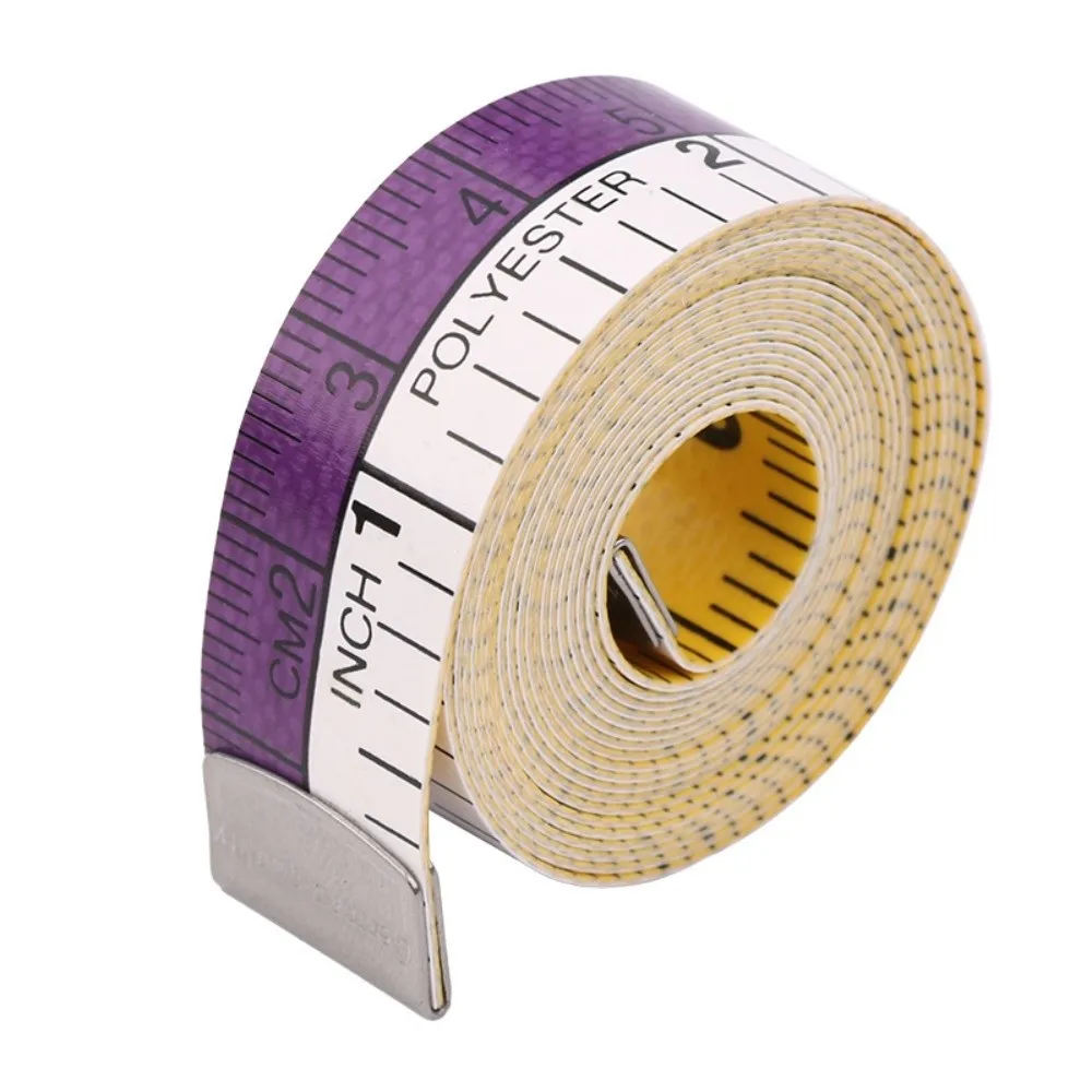 150cm Soft Tape Measures Flexible Metal Ends Body Measuring Ruler Double-Sided Markings Portable Clothes Tailor Ruler