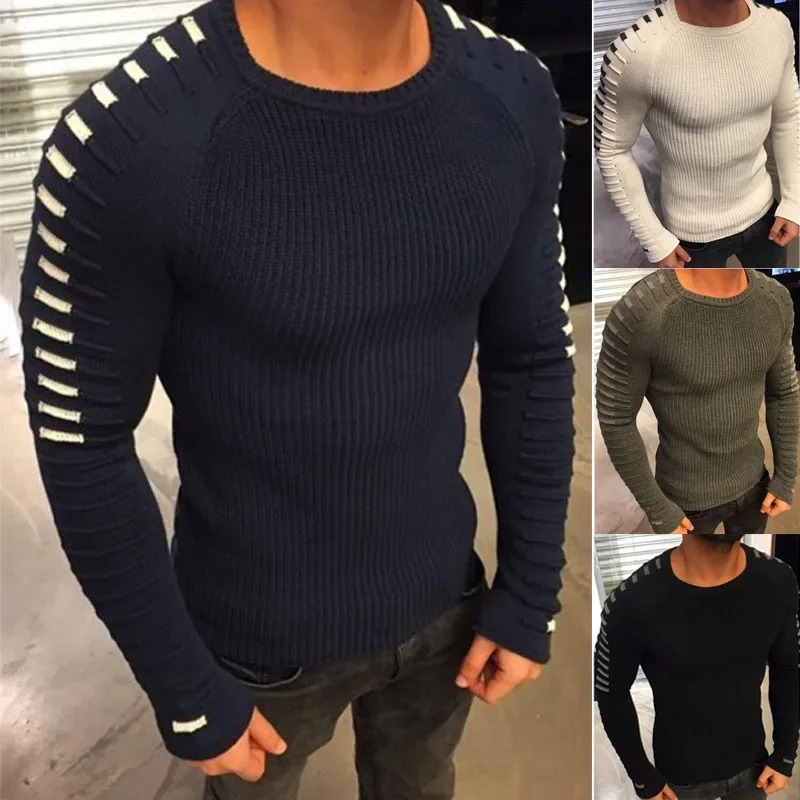 New 2024 Autumn Winter O-Neck Sweater Men Plus Size M-3XL Casual Slim fit Pullover Men Knitted pullover Sweaters sueter hombre