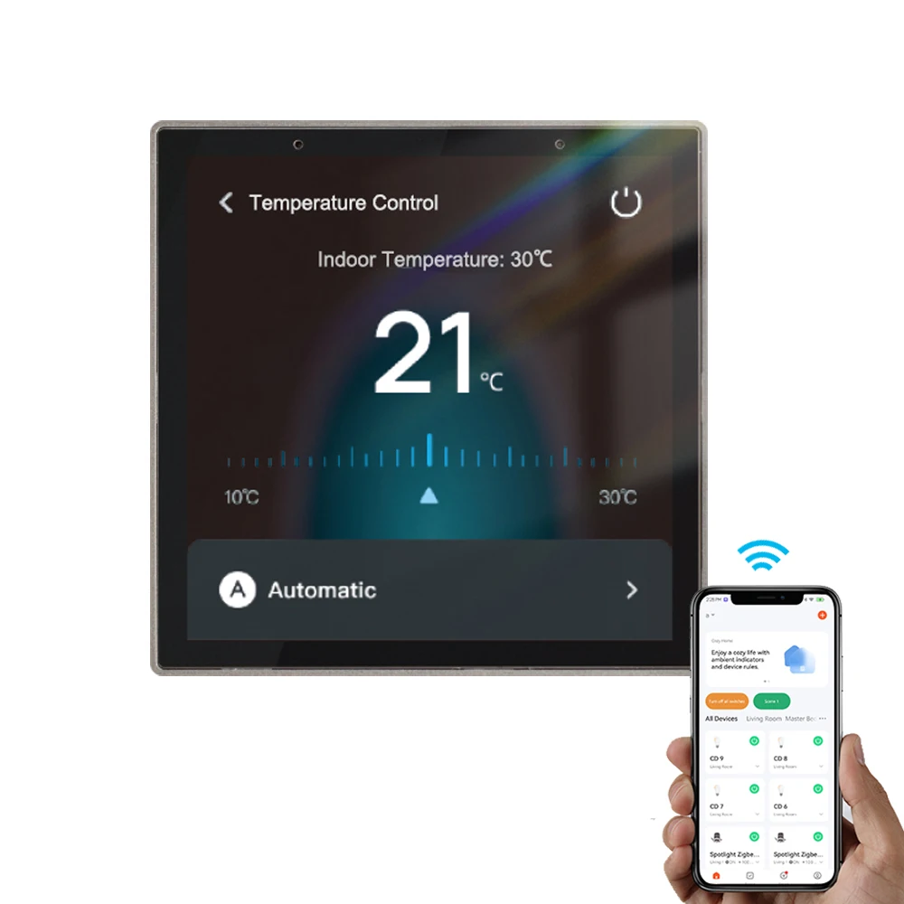 Smart Life Control Panel 4-inch Central Touch Screen, Alexa Built-in Voice Commands, Wireless Control For Smart Devices
