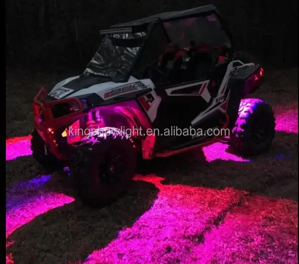 12pc APP Controlled LED Rock Light Kits Underbody RGBW Rock Light 12V ATV UTV SUV RZR CAN-AM Boat