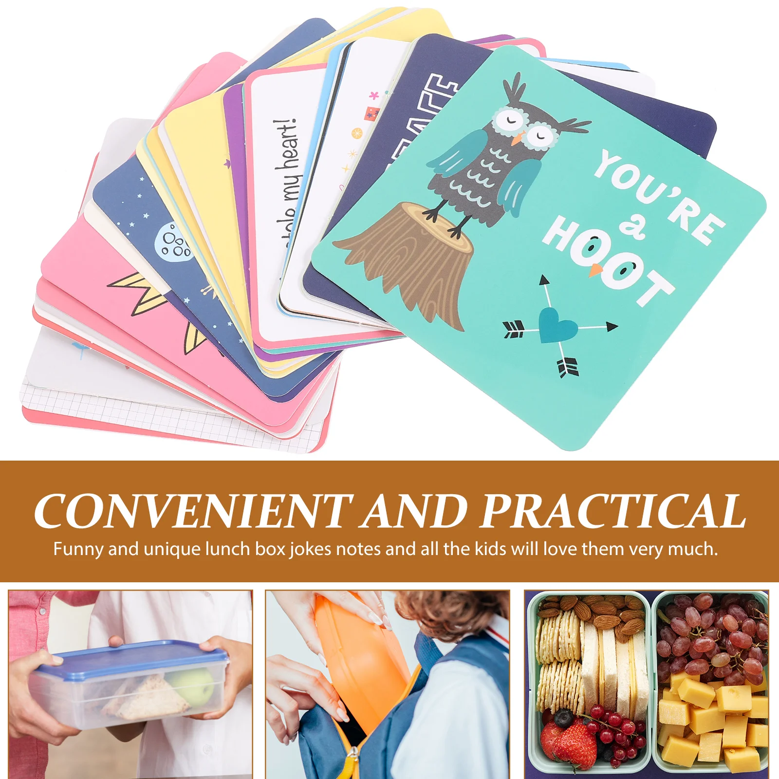 60 Pcs Cute Encouragement Note Card Greeting Cards Cartoon Positive Notes Postcard Lunchbox Child