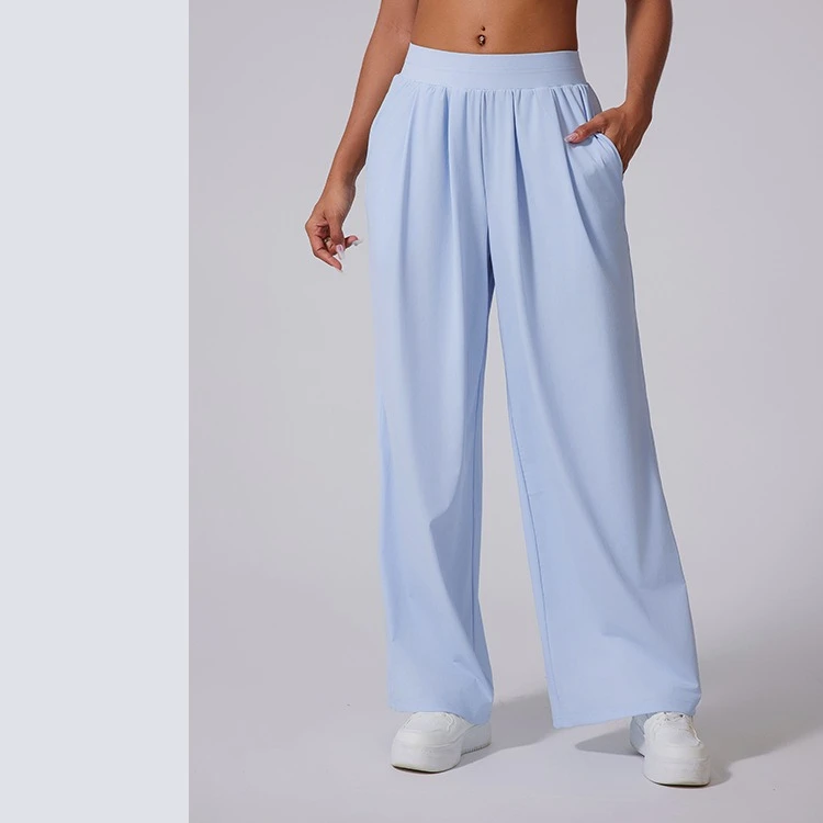 

Women pants Wide Leg High Waist Loose Trousers Summer Casual Yoga Pants Draping Breathable Gym Lounge Pants Woman clothing