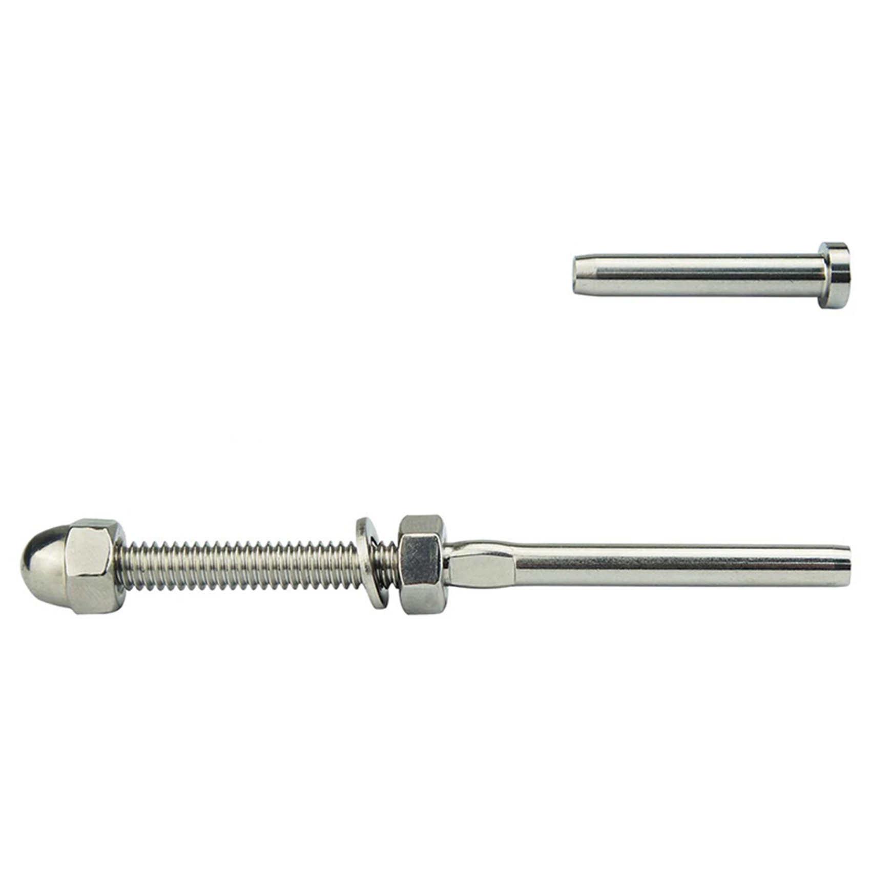 DT17 20x Threaded Bolt and Pedal Ball Cable Railing Kit End Fitting 1/8 inch T316 Marine Grade Stainless Steel