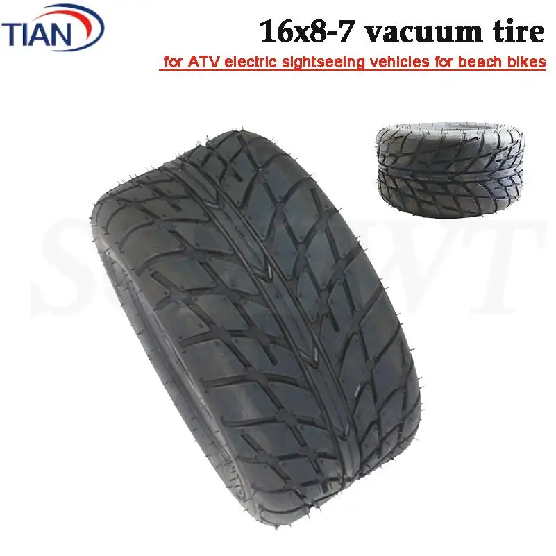 

All-Terrain 16X8.00-7 Vacuum Tires, Perfect Fit for Four-Wheel ATVs and Karts, Tubeless & Long-Lasting