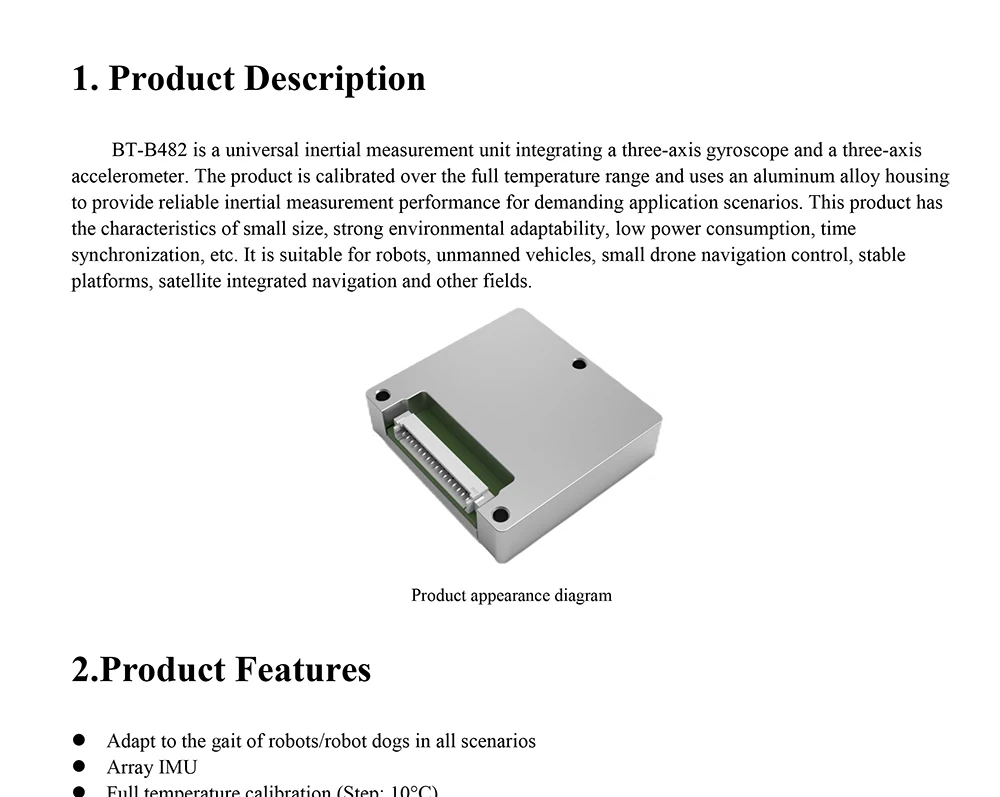 Beitian IMU robot Bigdog  three-axis gyroscope and three-axis accelerometer inertial measurement unit BT-B482