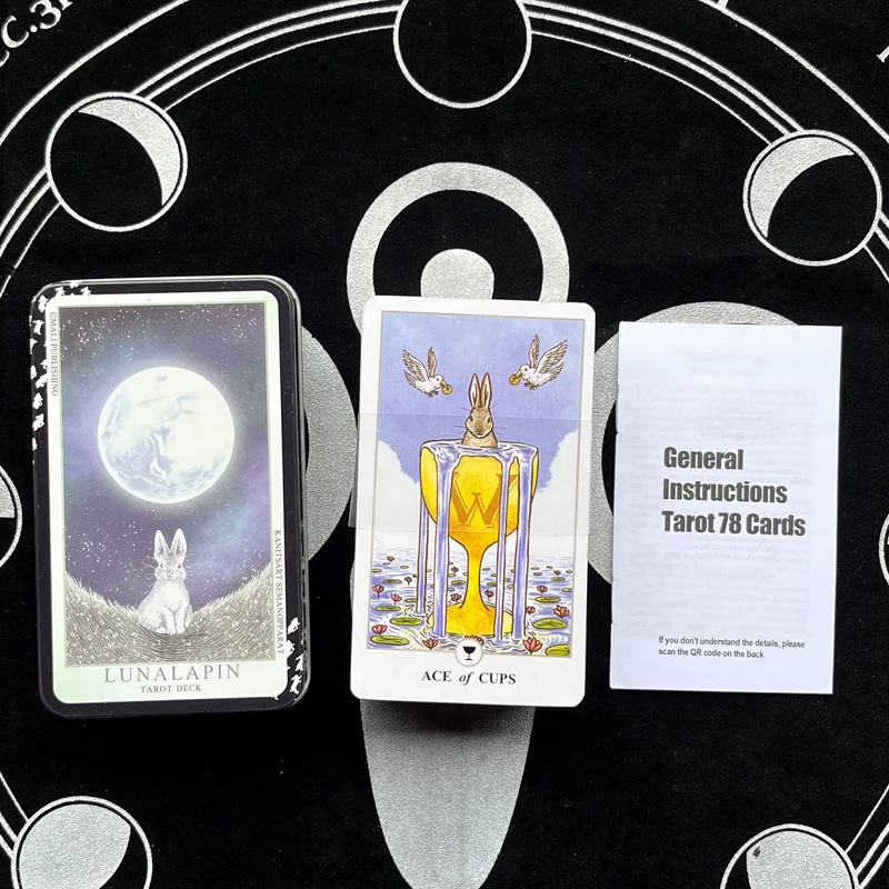 Adventures time Tarot 78pcs Cards in a Tin Metal Box Gold plated Edge Tarot Cards For Divination Tarot Deck Beautiful Package