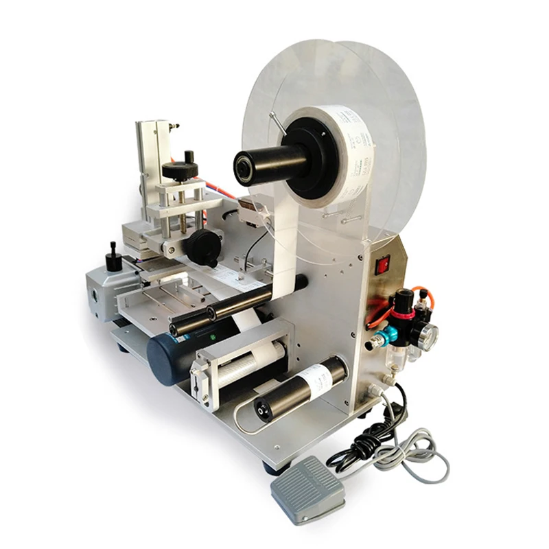 LT-60 Semi Automatic Pneumatic Flat Labeling Machine Jar Bottle Labeling Device Bottle Labeling Equipment