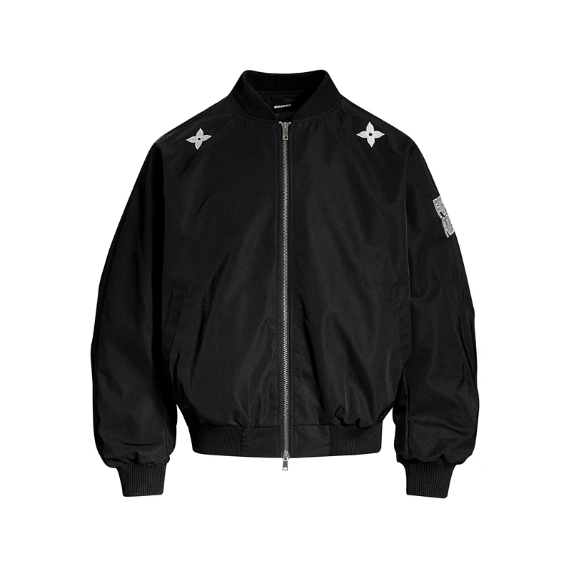 

Куртка-пилот GXFortune с вышивкой роз, в американском ретро-стиле, с широким верхом, из полиэфирного волокна, на молнии...