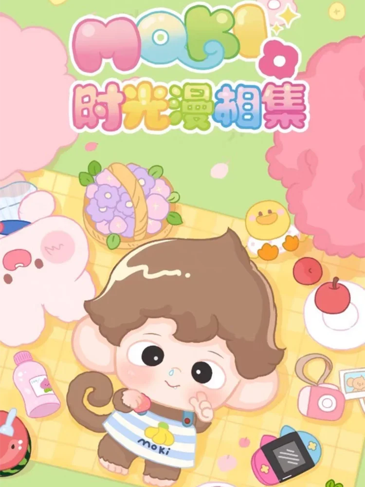 

100% Genuine Moki Memory Album Mini Blind Box Cute Monkey Numbered Collection Colorful Mini Figure Collectible Gift