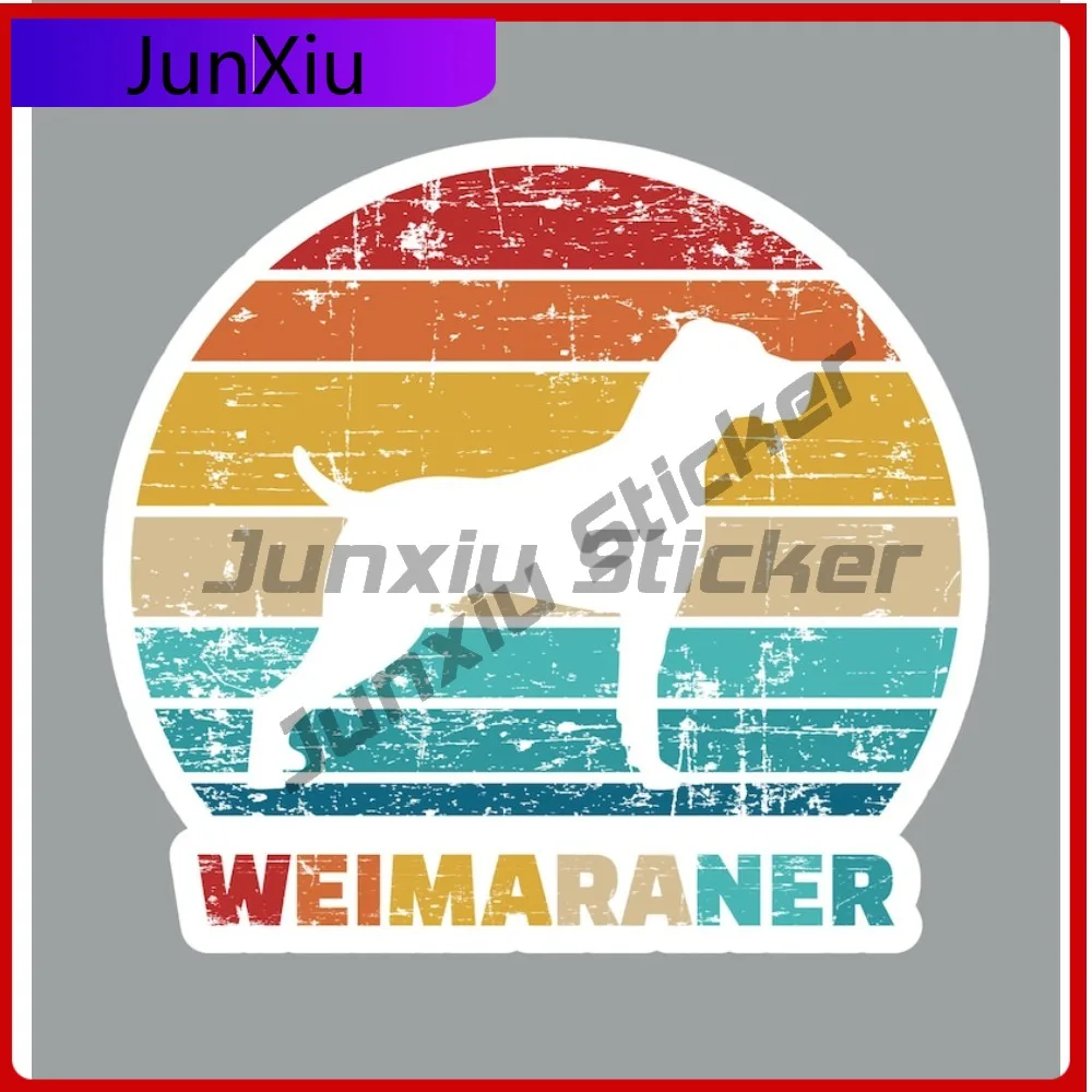 

Weimaraner Dog Retro Art Sticker Anti Scratch Exterior Decor Decals Accessory Suv Camper Windshield Fridge Custom Decals Laptop