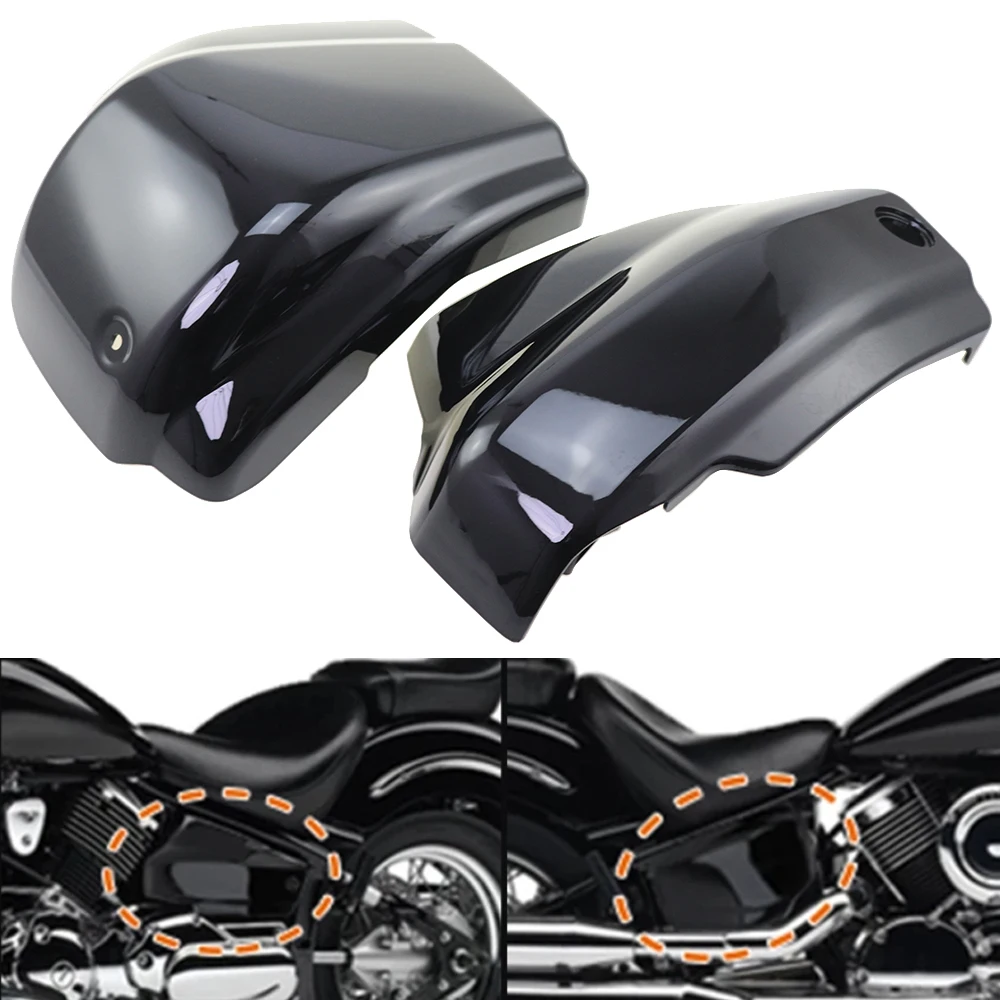 

Боковой обтекатель аккумулятора мотоцикла для Yamaha Dragstar V-Star XVS1100 Classic Custom 1999-2011 2004 2005 2006, хромированный черный