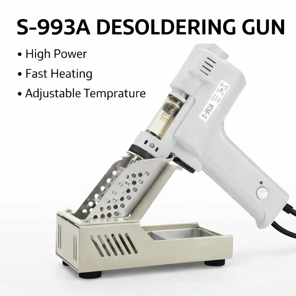 

Электрический паяльный пистолет 100 Вт S-993A с вакуумным насосом, 50 Гц, для удаления припоя