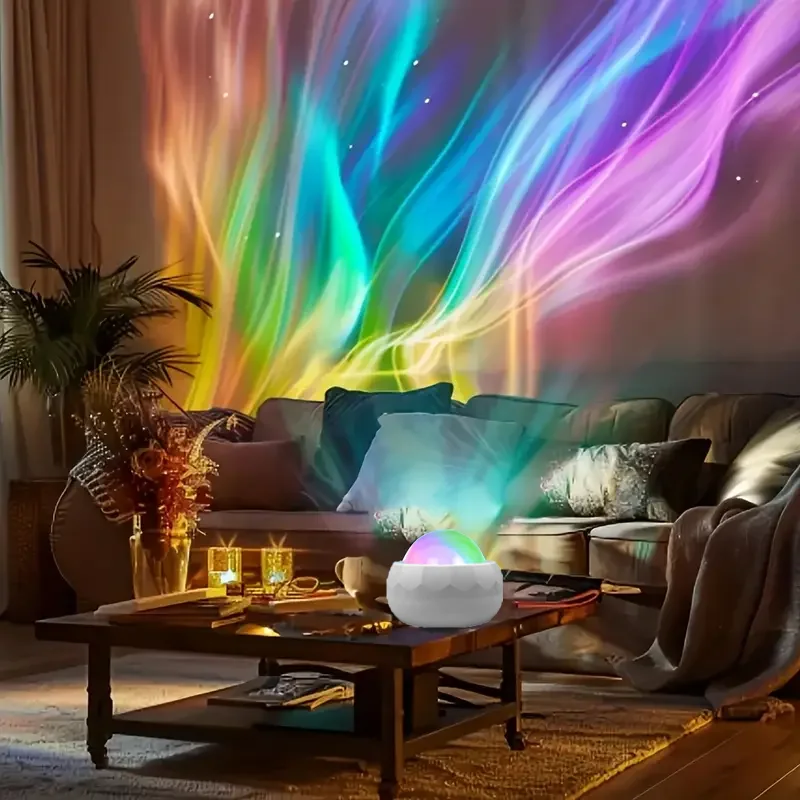 

Colorful night light, water wave projection light, Northern Lights ambient light, USB charging, multiple color modes