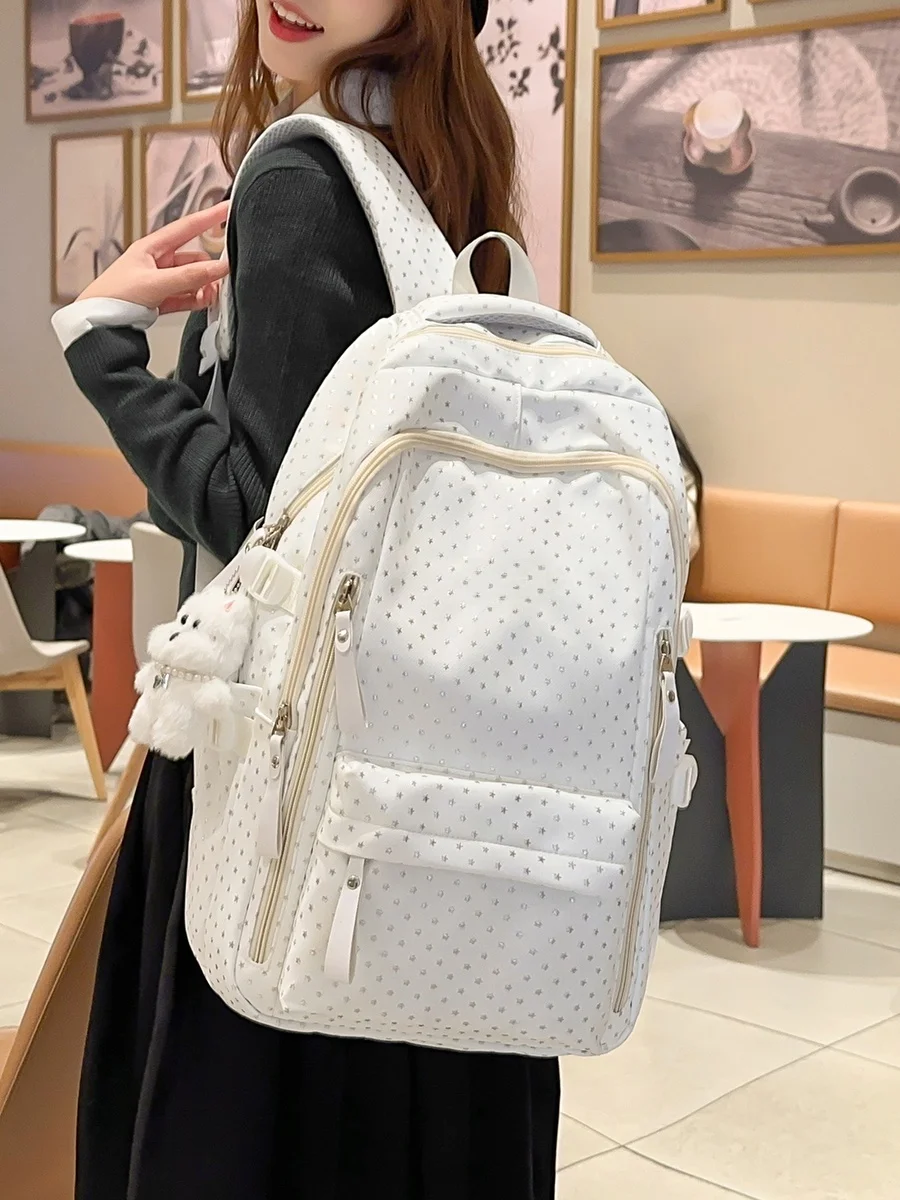 

Tianxing Large Capacity Multi-compartment Backpack High School Junior High Female Student Lightweight School Bag Cartoon Style