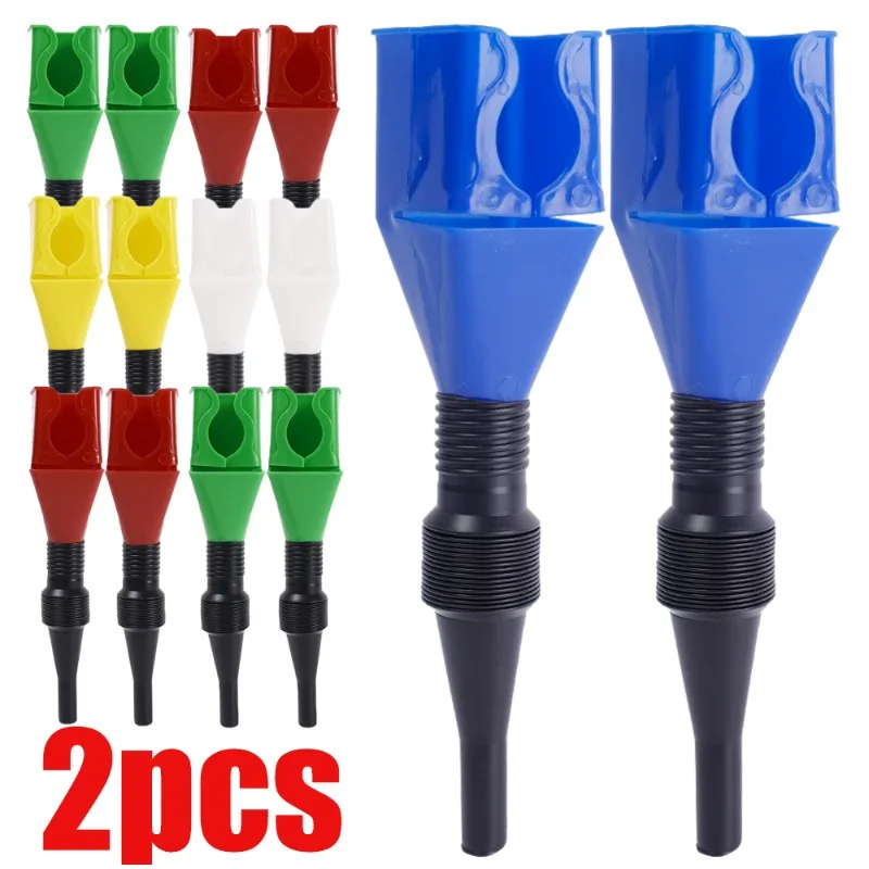 

2pcs/set Plastic Refueling Funnels Telescopic Hose Car Motorcycle Engine Oil Gasoline Filling Refueling Funnels Tools Accesorios