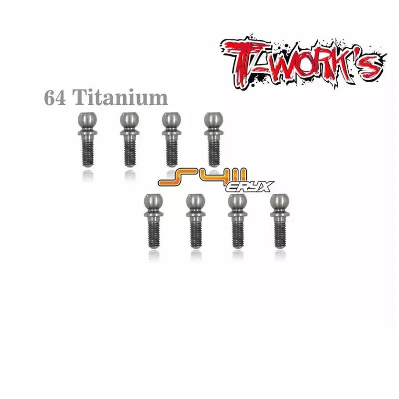 Original T worksTP-043 64 Titanium Ball End set ( For Serpent S411 Eryx 4.0 )Professional Rc part