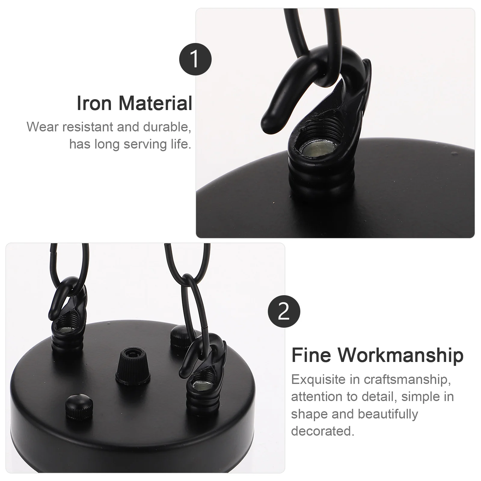 

1 set 1 set 1 Set Heavy Duty Iron Chandelier Canopy Plate Rust Resistant Ceiling Light Mounting Bracket Pendant Light Chain Kit
