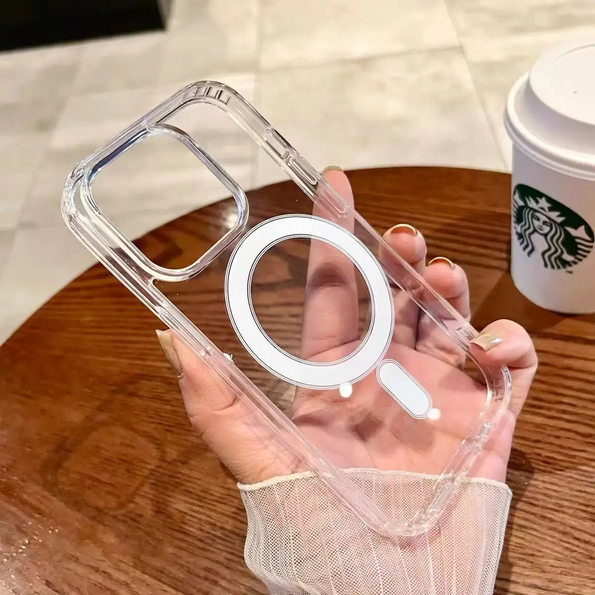 Transparent Für Magsafe Telefon Fall Für iPhone 16 15 14 plus 13 12 11 pro max abdeckung Luxus Anti drop funda klar einfache fällen