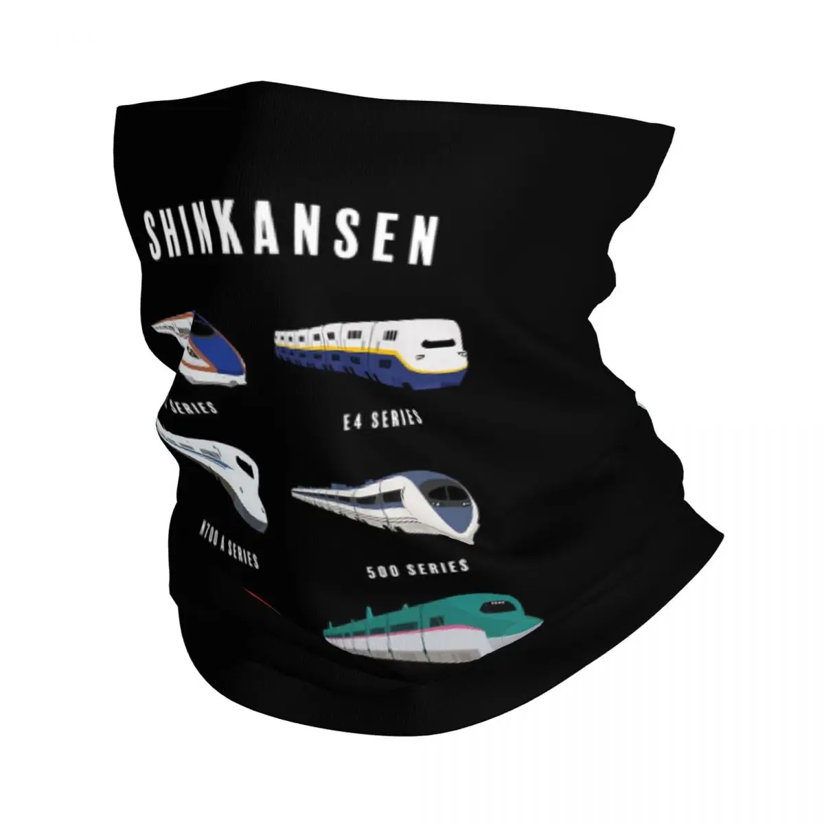 Japanese Shinkansen Bullet Trains Bandana Neck Gaiter Printed Mask Scarf Multifunction Headwear Cycling For Men Women Washable