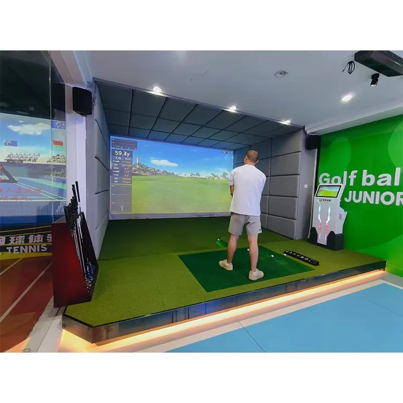 Indoor Golf Simulator Virtual Reality Sports Training System Interactive Projection Game Equipment for Club Studio Center coin o