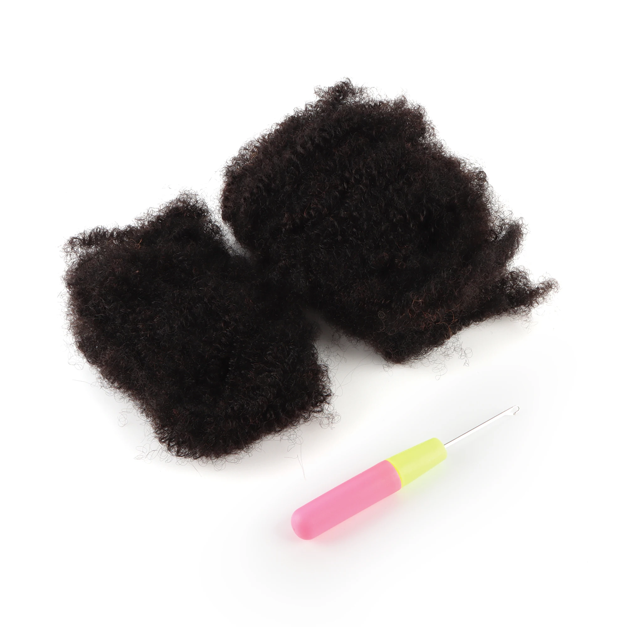 Soft Afro Kinky 50g Black No Weft Brazilian Human Hair For Braiding Curly Bulk Human Hair For Crocheting