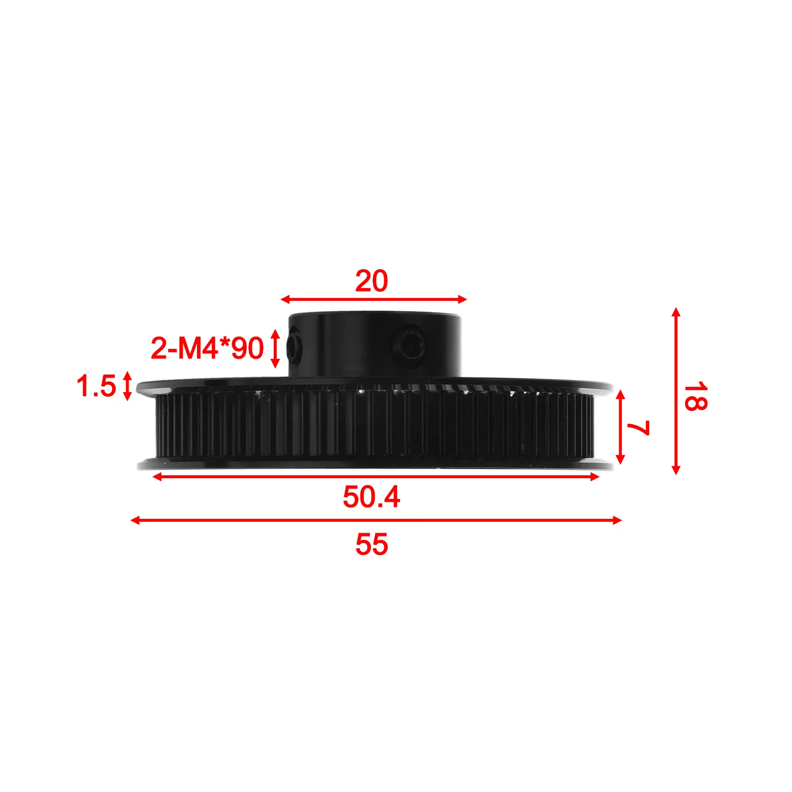 Synchronous Timing Pulley Designed for Efficient Mechanical Transmission Featuring an Advanced Low Friction Design