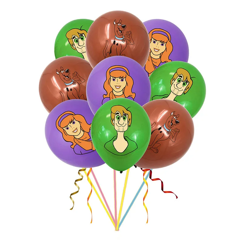 10/30/50 pcs scooby doo scooby boo theme colourful holiday birthday shower party decoration balloon surprise gift for kids