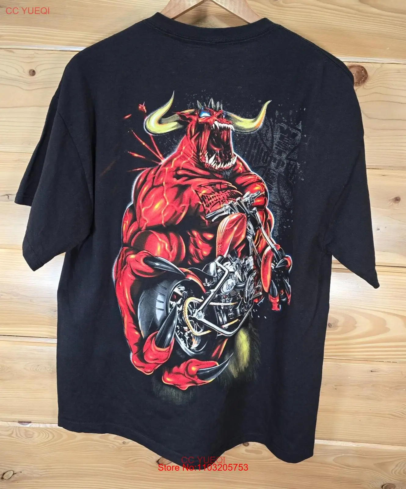 Двухсторонняя Мужская футболка с изображением чоппера West Coast Y2K