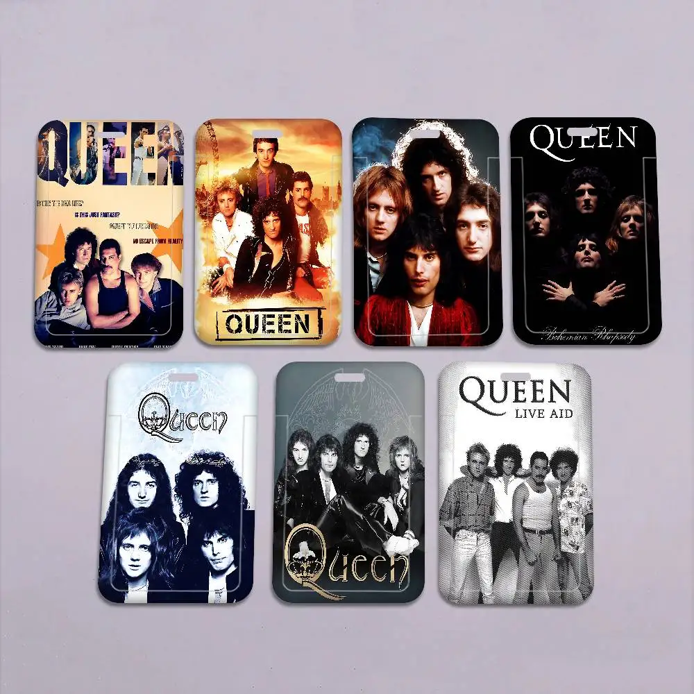 

Чехол для рабочего пропуска Rock Band Q-Queen, держатель для бейджа с ремешком, набор для удостоверений личности сотрудников