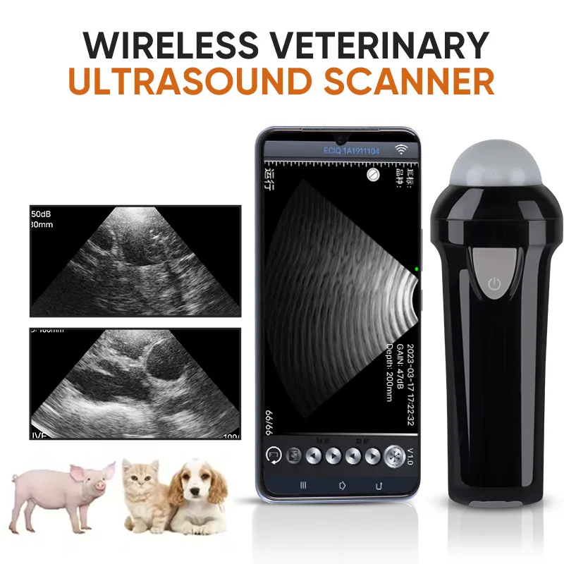 Por Veterinary Scanner Wireless for Pigs Dogs Sheep IP 67 Probe Handheld Scanner Detection