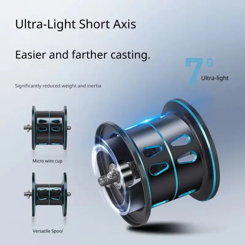 Baitcasting Fishing Reel Multi Gear Magnetic Brake Anti Backlash Long Cast Ultra Light 7g Spool Lure Tackle