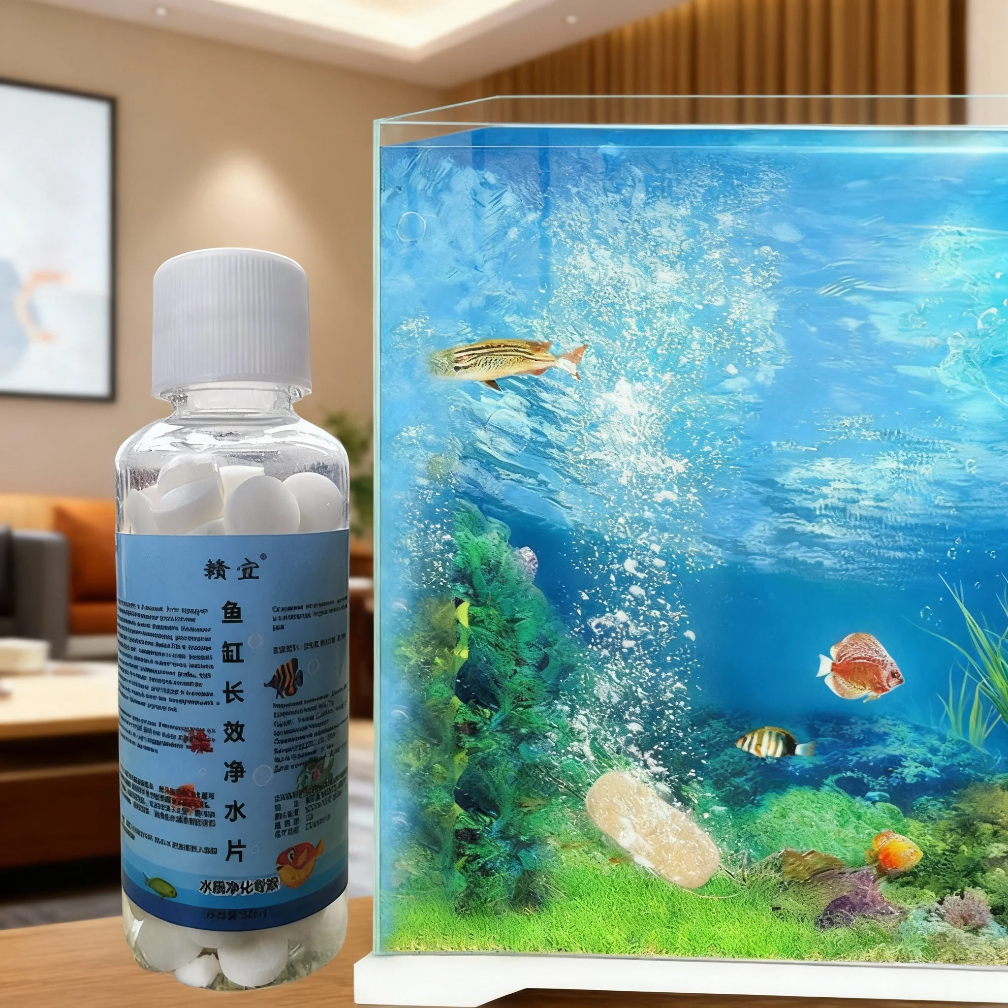 Aquarium Water Purification Tablets Purify Water Quality & Eliminate Fishy Odour Clarify Aquarium Water & Remove Impurities