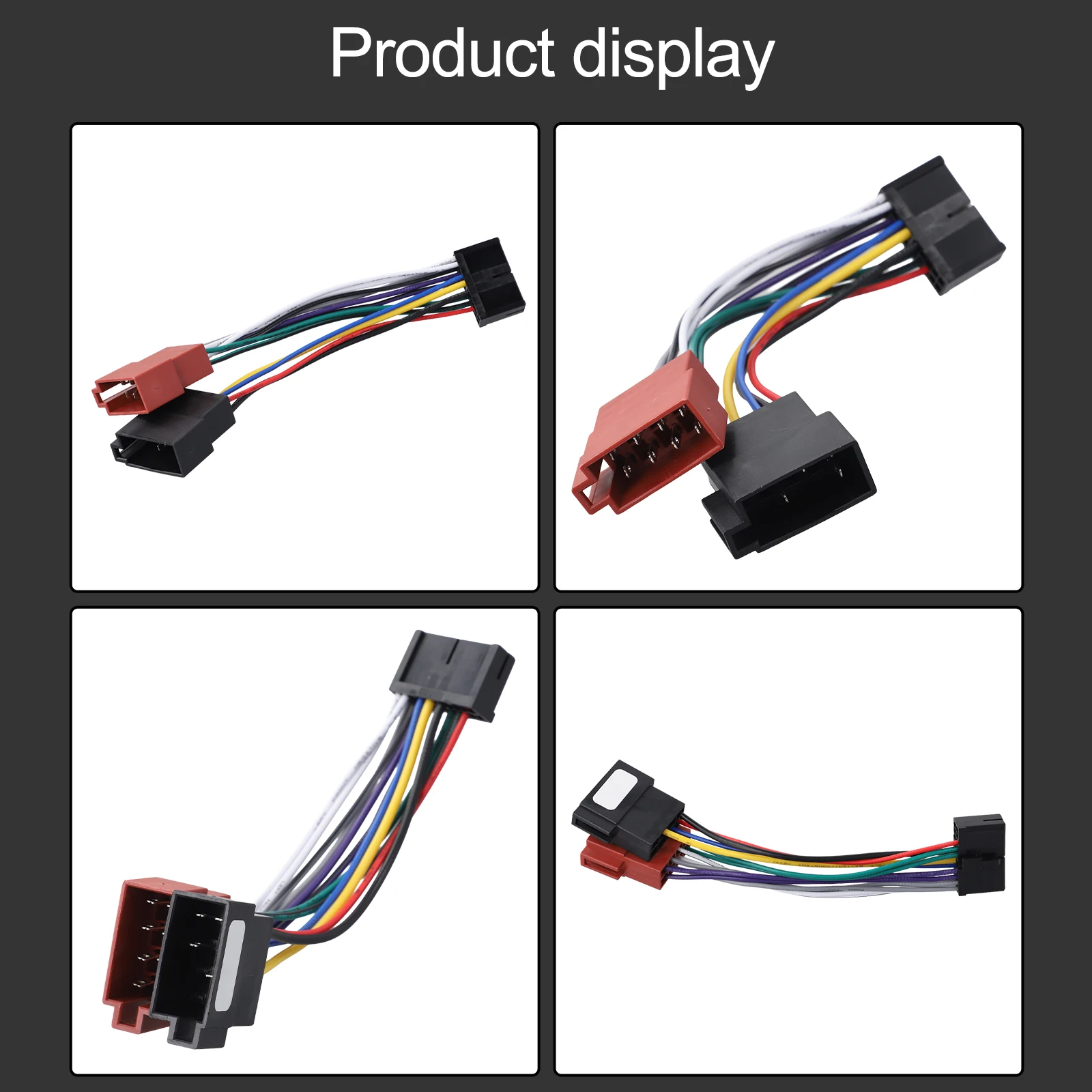 Car Radio Connector Car Radio ISO Adapter Non-deformation Wear-resistant High Universality Fitment High-quality Materials